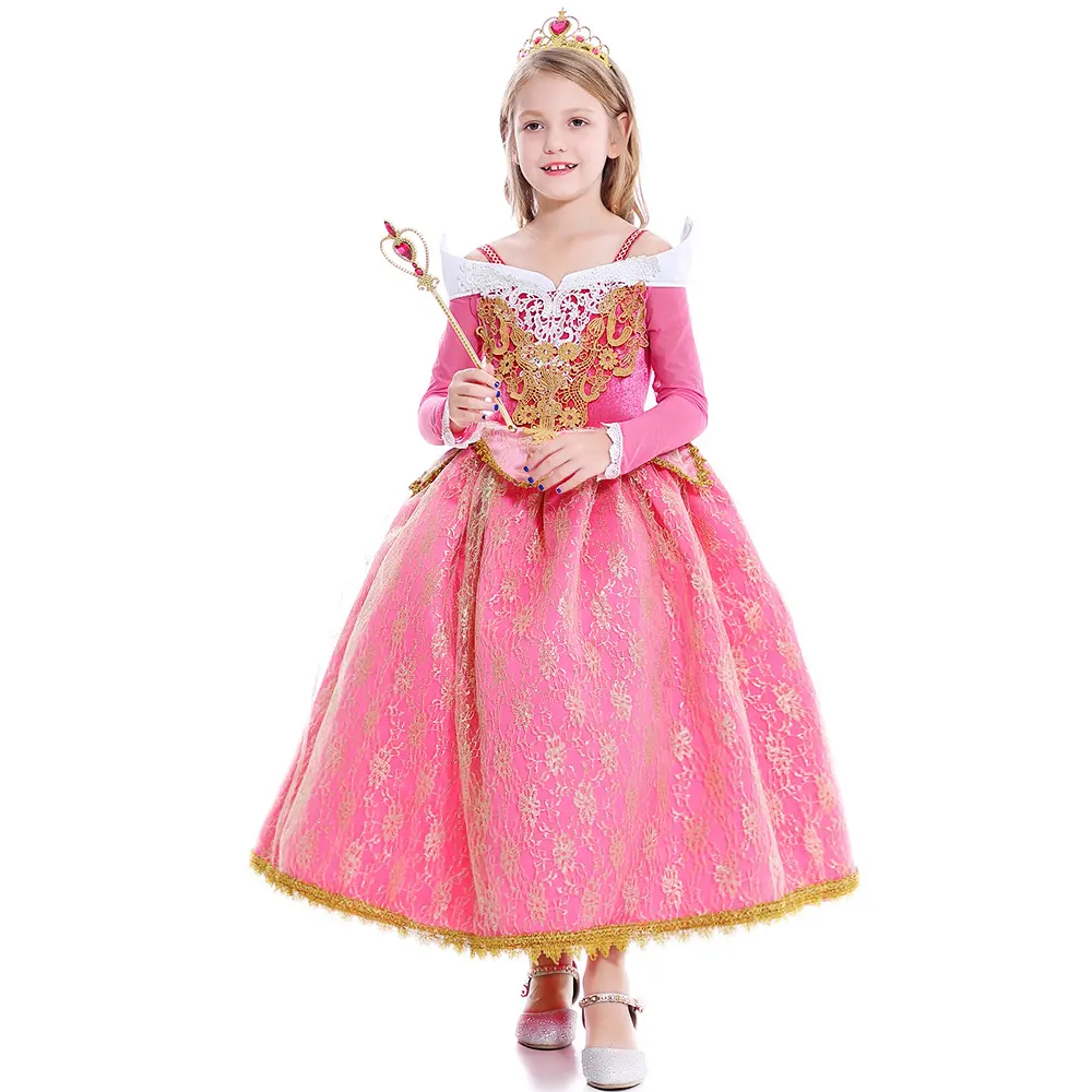 LSAL-Disfraz de princesa para niña pequeña, vestido de fiesta de Halloween, película, fábrica China