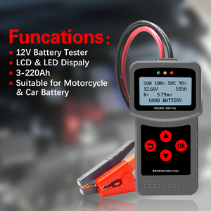 Lancol เครื่องวิเคราะห์แบตเตอรี่รถยนต์3-220Ah 12V ของ MICRO-200pro พร้อมจอ LCD ระบบทดสอบแบตเตอรี่แบบมีไฟ - Product Image 3