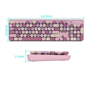 Teclado Ratón Combinación Office Keyboard Wireless Cute Rainbow Keyboard Mouse - Product Image 2
