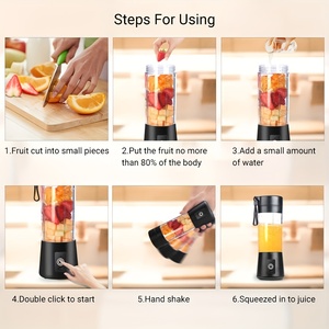 Hoàn hảo tiện lợi 2000mAh pin lithium xách tay USB có thể sạc lại máy xay sinh tố frullatore spremiagrumi - Product Image 6