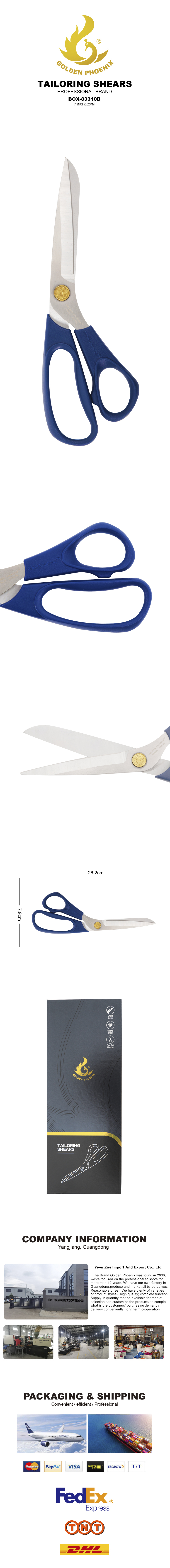 Stainless steel scissors stainless steel household tailor hand scissors for wholesale