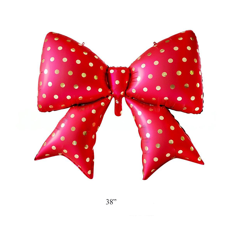 Red Polka Dot Bow Balloon