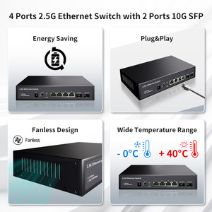 Yönetilmeyen ethernet anahtarı 10g SFP uplink 2 spf VLAN desteği ile 4 port 2.5g ağ anahtarı - Product Image 6