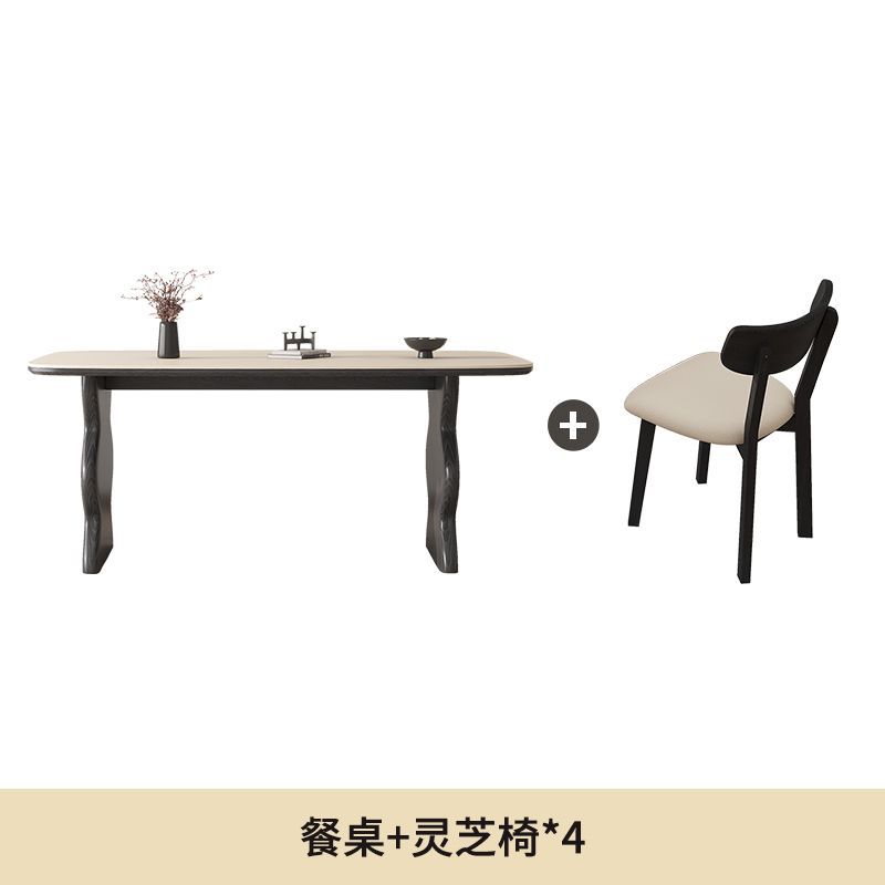 Mesa de comedor y silla Lingzhi *4