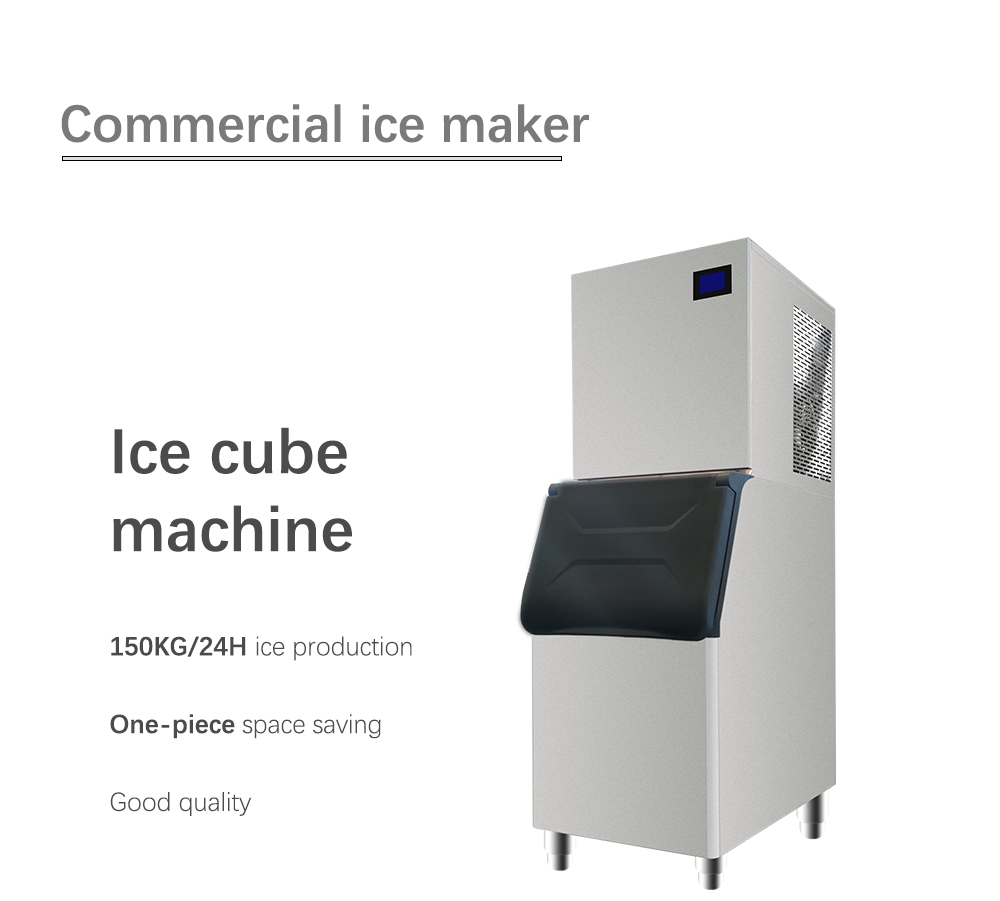 Professional 150KG/24H Ice Block Maker Commercial Factory Flow Water Type Ice Maker Machine