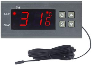 Termostato STC-1000 controlador de temperatura Digital, Sensor impermeable de 110V, 1M, relé de Control de temperatura LED de refrigeración de calefacción