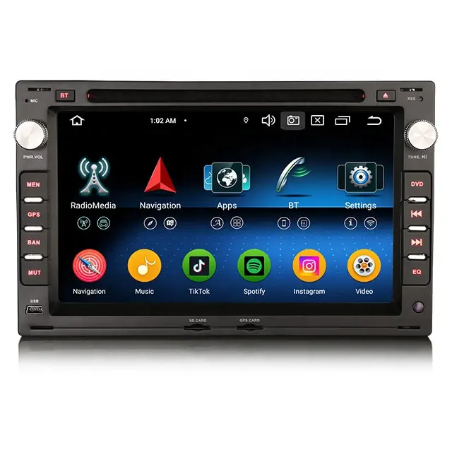 Erisin ES6709V Android 13.0 DVD stéréo de voiture pour VW POLO BORA SHARAN PASSAT GPS Sat CarPlay Auto Radio GPS DVD lecteur de voiture