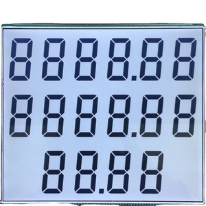 Benutzer definierte 12-stellige LCD-Anzeige für Ölstation OEM-Kraftstoffsp ender platine 4-stelliges 7-Segment-Flüssigkeitsdisplay LCD-Glas - Product Image 3