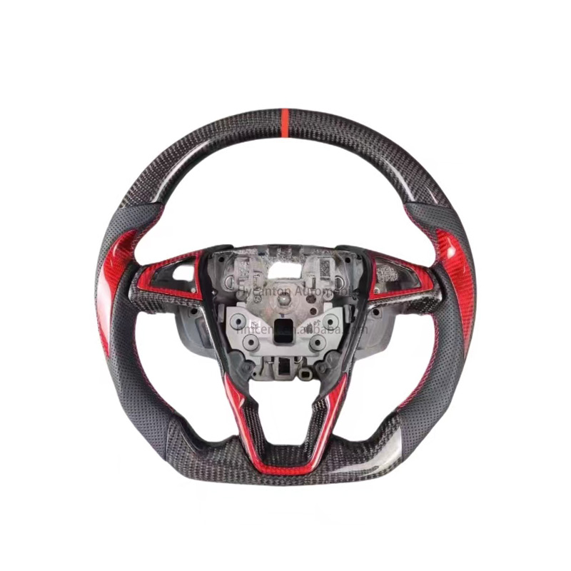 carbon fiber+perforated leather+red stripe+red stitching