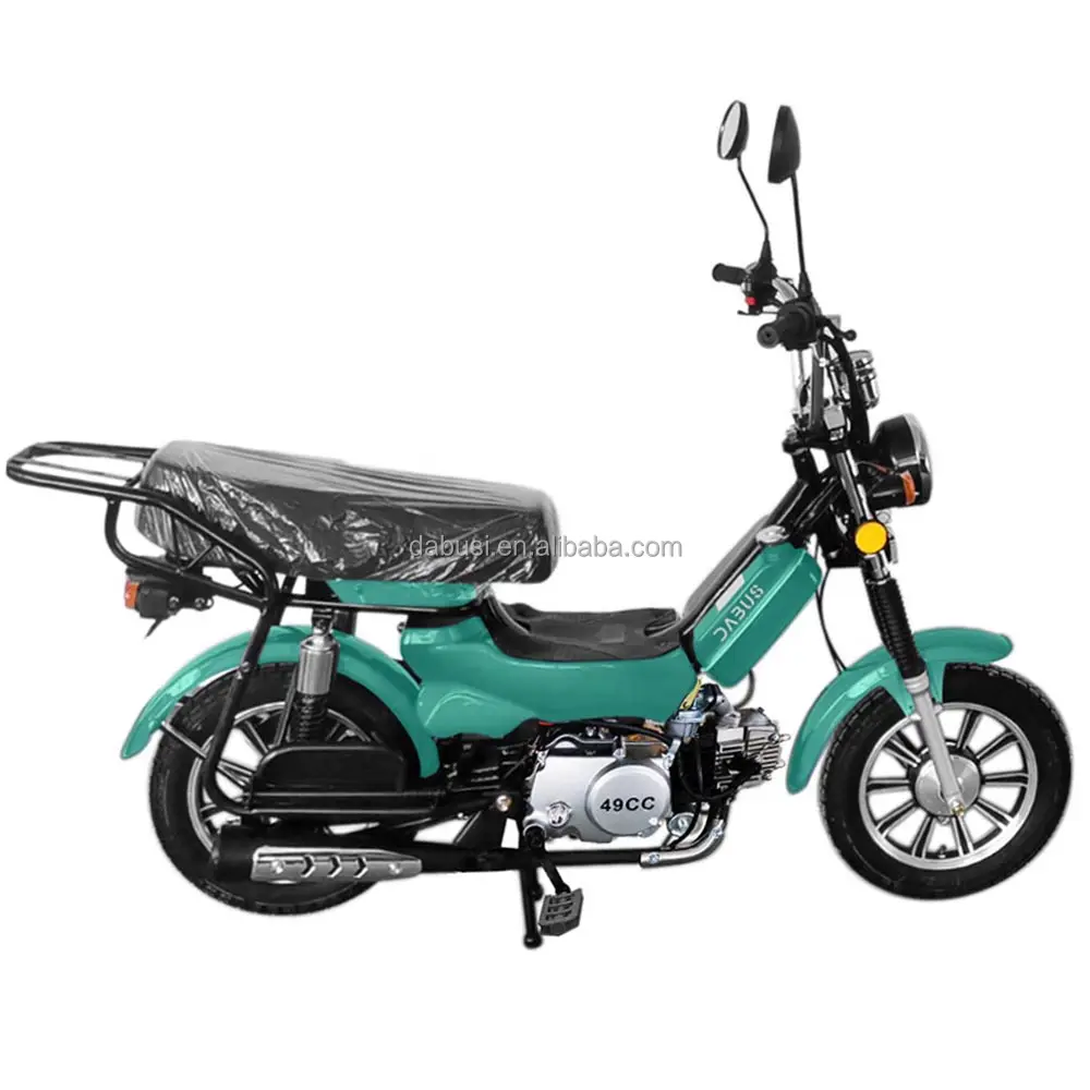 Minibicicleta de gas para adultos, ciclomotor de 110cc y 49cc con pedal y asiento largo, suministro de fábrica