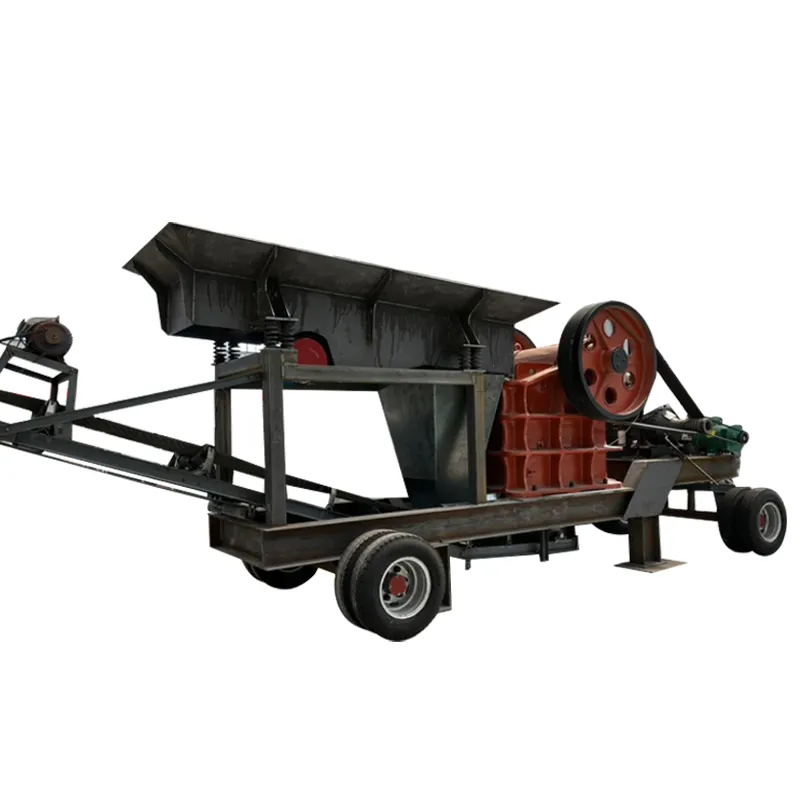 Máquina trituradora de piedra PE150 * 250 confiable de gran capacidad en Sudáfrica con tolva de alimentación trituradora de mandíbula de basalto en cantera minera