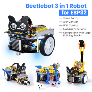 Arduino C, çizik ve Python programlama ile 1 robotta yüksek kaliteli çekirdek eğitim Robot kiti Beetlebot 3