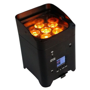 Kablosuz Uplight 4X18W 6X18W Wifi UV 6In 1 pilli Led Par Can Wifi ile sahne aydınlatma IR kumanda - Product Image 5