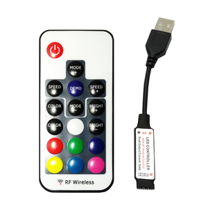 USB 5V Batterie betriebener RGB LED-Lichtst reifen 17 Tasten Controller Batterie-LED-Streifen - Product Image 3