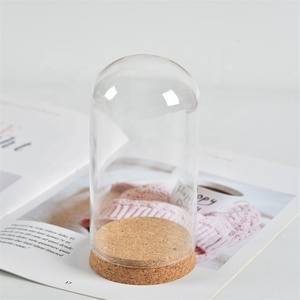 Transparente Korks topfen glasflasche mit Harzton verzierung und Kristallkugel-Hohlkugel für Souvenir-Schneekugel-Modell gebrauch