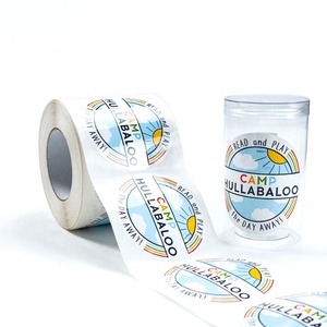 UV-Druck Hochwertiges selbst klebendes Papier Individuell bedrucktes Logo Gestanzte runde Etiketten aufkleber Kreis aufkleber - Product Image 1