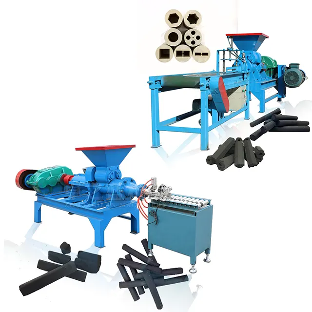 30 years production experience charcoal coal powder rod making machine charcoal briquette making machine with cutter