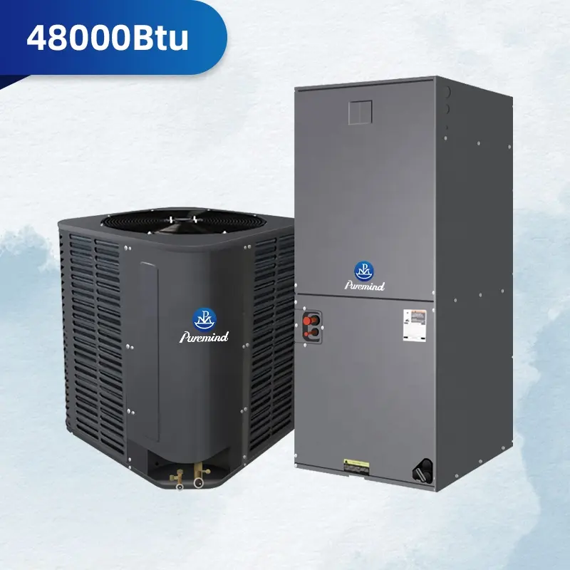 48000Btu amerika AC kanal HVAC klima 18 SEER hava Handler ev için 4 5 Ton Inverter soğutma isıtma hava taşıma ünitesi