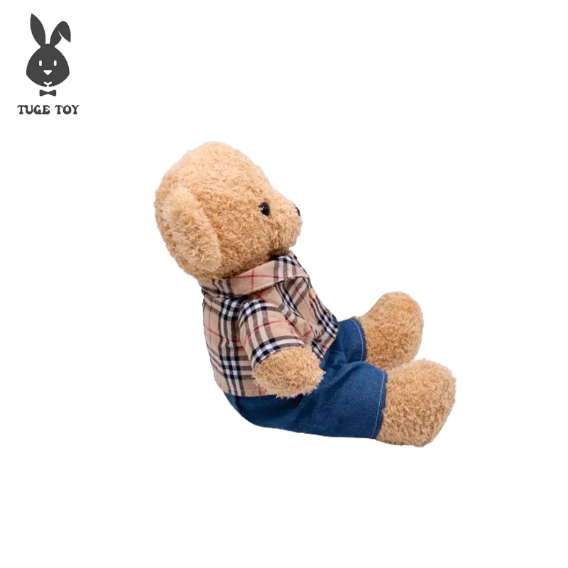 Custom Logo Jurk Teddybeer Speelgoed Gevulde Groothandel Teddybeer In Bulk Gebreide Kerst Mini Kleine Teddybeer Knuffel