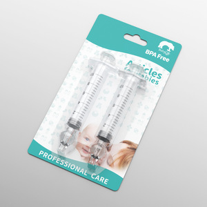 2 adet/takım bebek burun aspiratör profesyonel şırınga burun çocuklar için burun temizleyici durulama cihazı kullanımlık burun yıkama - Product Image 2