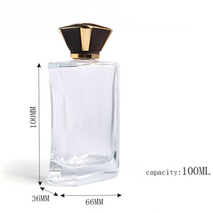 Customised Small 100ml <strong>100</strong> <strong>ml</strong> Pocket Size Empty Pyramide Cap Fragrance Glass Bottle Spray with <strong>Box</strong> - Product Image 3