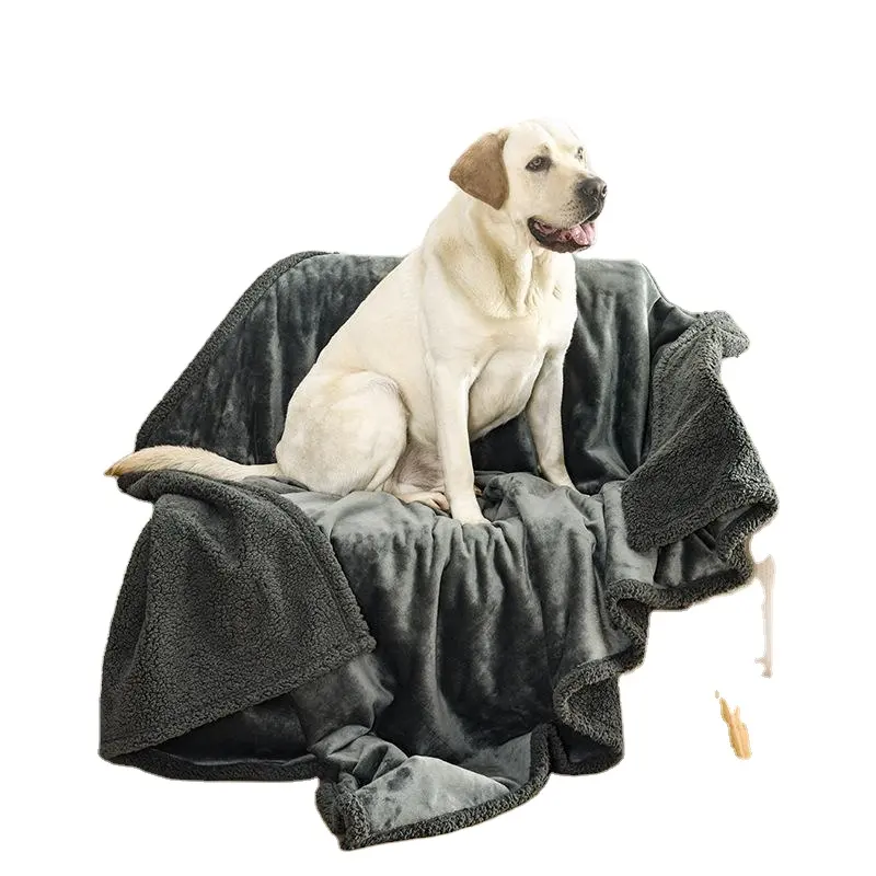 Luxe Sherpa Fleece Waterdichte Hond Dekens Voor Huisdier Bed Waterdichte Deken Facecloth Katoen Fleece Sherpa Verdikte Deken