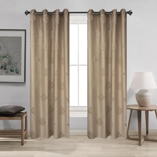 High Quality New Design Jacquard Valance Fabric Curtains Backing and Tassels Curtains Sheer Valance Set