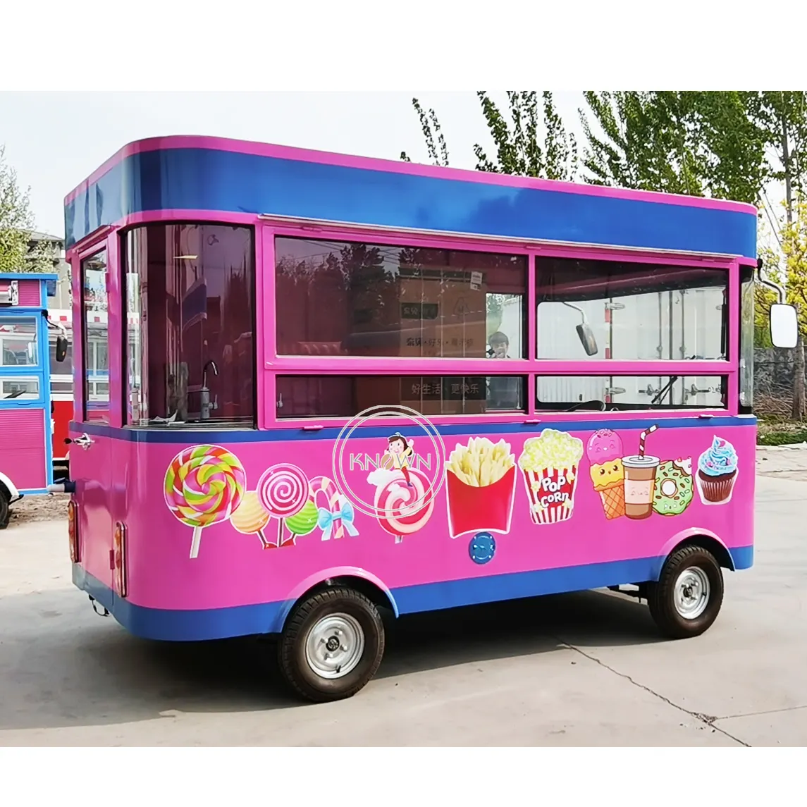CE DOT Approved Electric Food Truck for Sale Fashionable Mobile Street Kitchen Food Cart Customized Catering Vending Kiosk