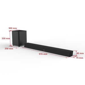 2,1 Sistema de barra de sonido de cine en casa con subwoofer inalámbrico para TV con conexiones ópticas/USB/ARC Fábrica al por mayor - Product Image 6