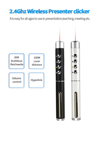 30m gamma 2.4 GHz Wireless telecomando presentatore puntatore Laser rosso per Linux/Windows/Mac OS PowerPoint - Product Image 6