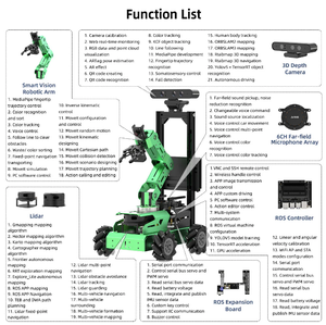 ROS Robot auto alimentato da Jetson Nano SLAM sviluppo e configurazione diversificata braccio Robot di visione ad alte prestazioni - Product Image 5