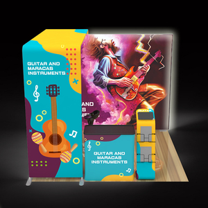 30 minuti di costruzione rapida Custom 8x8 federa posteriore Trade Show Booth Display, telaio modulare in tessuto di tensione portatile per eventi - Product Image 5