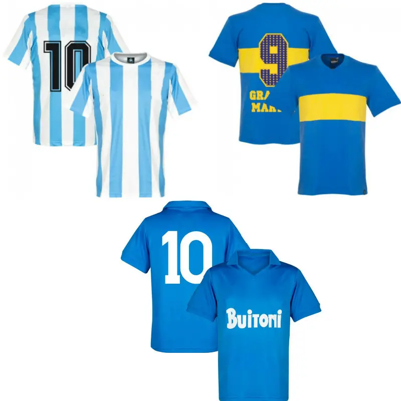 Camisas retrô de futebol da argentina, 1986