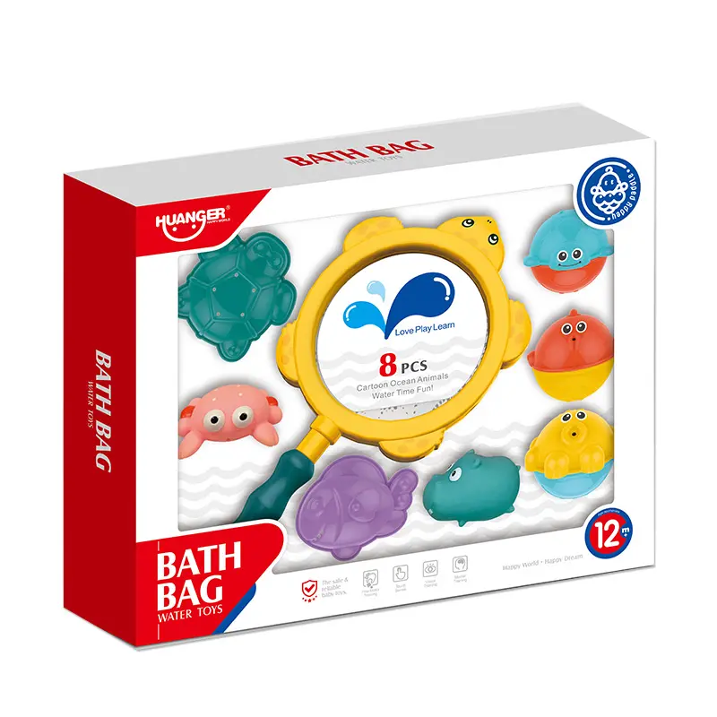 Giochi per bambini tartaruga galleggiante bagno gioco d'acqua Scoop gioco modelli di animali marini giocattoli da bagno per bambini bambini che giocano con rete da pesca