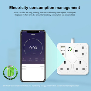 Enchufe especializado para estándares británicos, WIFI Smart Multi-hole Socket multifuncional con función de carga rápida PD de 20W - Product Image 4