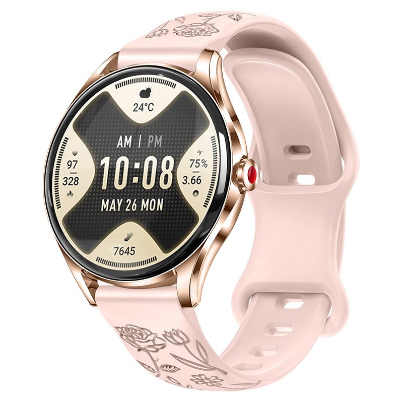Montre connectée à poudre d'or