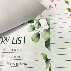 Bloc de notas magnético troquelado con estampado Floral personalizado, papel de hojas sueltas, Bloc de notas adhesivo de bolsillo para hacer la lista - Product Image 3