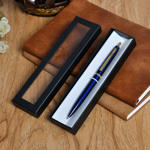 Custodia per penna rettangolare con immagine in Pvc trasparente in Pvc trasparente personalizzata scatola per penna a sfera con Logo stampato