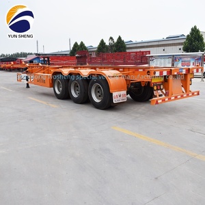 Wosheng Special Vehicle Factory <strong>Export</strong> Customization Color 2 3 4 Axles Truck Skeleton Semi Trailer for <strong>Loading</strong> <strong>Container</strong> - Product Image 4
