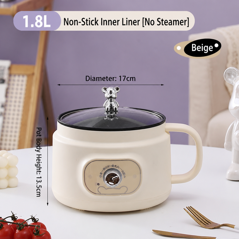 Beige/1.8L Single Pot(nonstick inner)