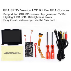 2 jugadores TV versión GBA SP IPS retroiluminación LCD Kit para Game Boy Advance SP GBA SP consola de juegos - Product Image 4