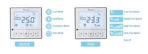 Bandary Custom 24V 2A 0-10 <strong>Output</strong> 2-pipe Programmable Digital Wired <strong>Adjustable</strong> Cooling Heating Home Room Thermostat - Product Image 4