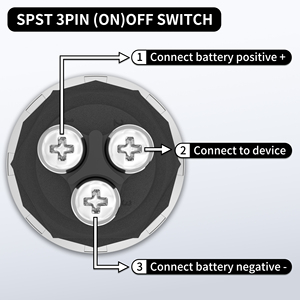 Interruttore di accensione Push Start 12V 50A (ON)-OFF interruttore a pulsante Starter interruttore di avviamento motore per auto impermeabile per auto - Product Image 3