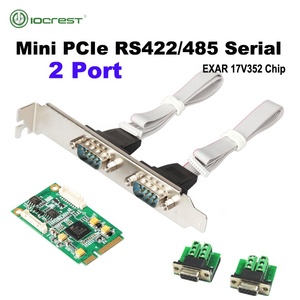 Mini PCIe 2 Ports RS422 RS485 Db9 Com Half Size Mini <strong>PCI</strong> Express Serial Port Industrial I/O Controller Card EXAR 17V352 Chip - Product Image 2