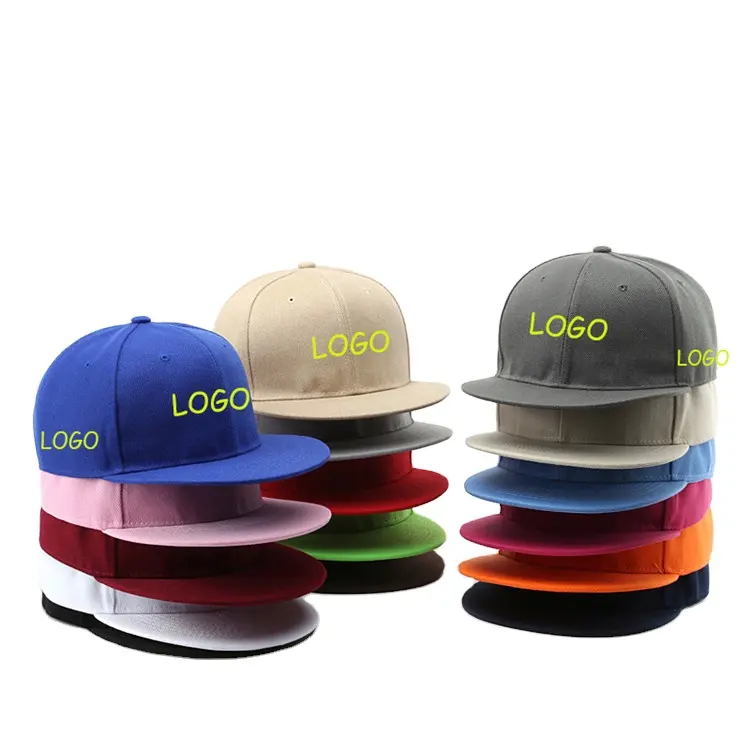 2024 DIY Logo impresión personalizada ala plana sombrero de béisbol mujeres hombres Primavera Verano Tour visera gorra Hiphop Snapback sombrero para el sol personalizado