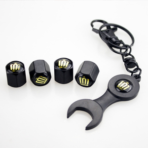 High Quality <strong>Tire</strong> Anti-theft Valve Cap with Wrench Key <strong>Chain</strong> Universal Stem Cover Dust Cover Screw Cap Customized LOGO - Product Image 1