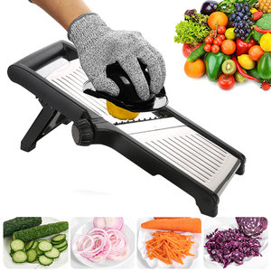 Mutfak gıda hazırlık dilimleme aracı çok fonksiyonlu sebze kesici ayarlanabilir sebze manto yiyecek dilimleyici emniyet eldiven ile - Product Image 6