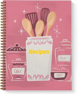 Custom Keepsake Recipe Binder Organizer Book Spiral <strong>Notebook</strong> to Write in Your Own Recipes <strong>Cookbook</strong> Journal - Product Image 1
