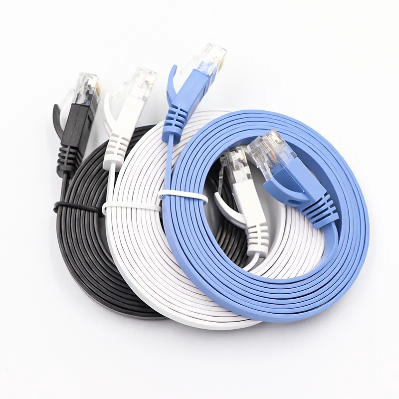 Liansu Linksup Wholesale Price 0.5-30m Cable Cat6 Cat 6 Ethernet Network 8p8c UTP Patch Cord Flat Lan Cable For Laptop computer