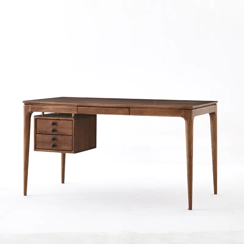 Modern home office furniture simple design solid wood desk table with drawer